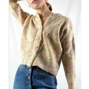 Altopiano Vintage Mohair Rose Garden Cardigan Medium